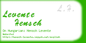 levente hensch business card